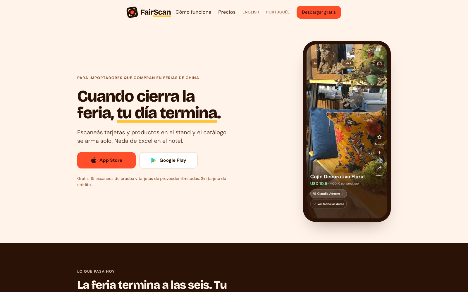 La landing de FairScan en fairscan.app